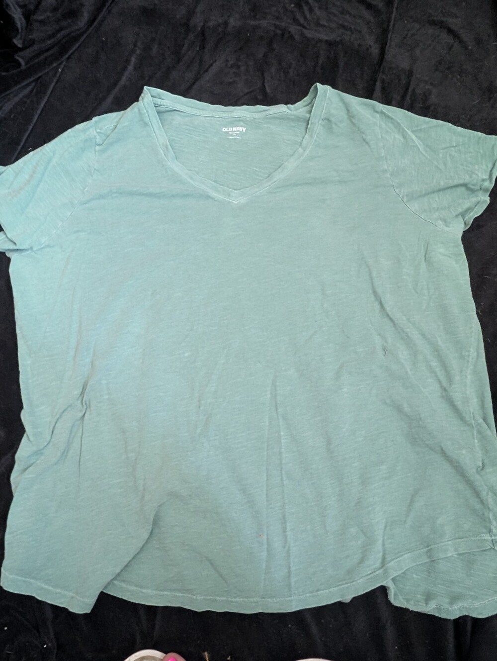 Old Navy Women's Short-Sleeve V-Neck Tee in Mint Green
